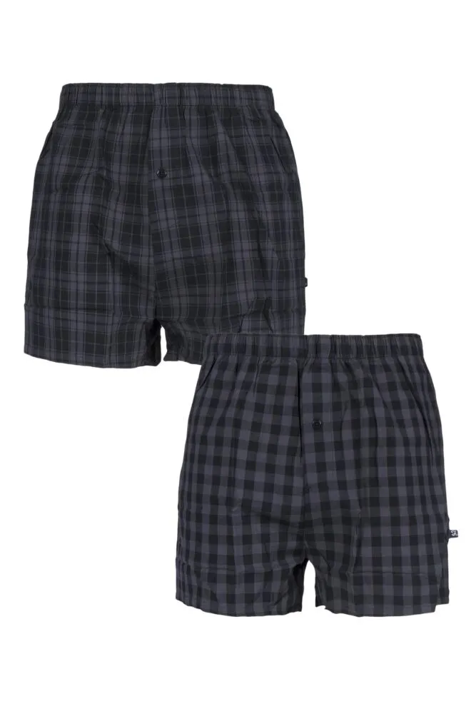 Mens 2 Pair Farah Woven Boxers
