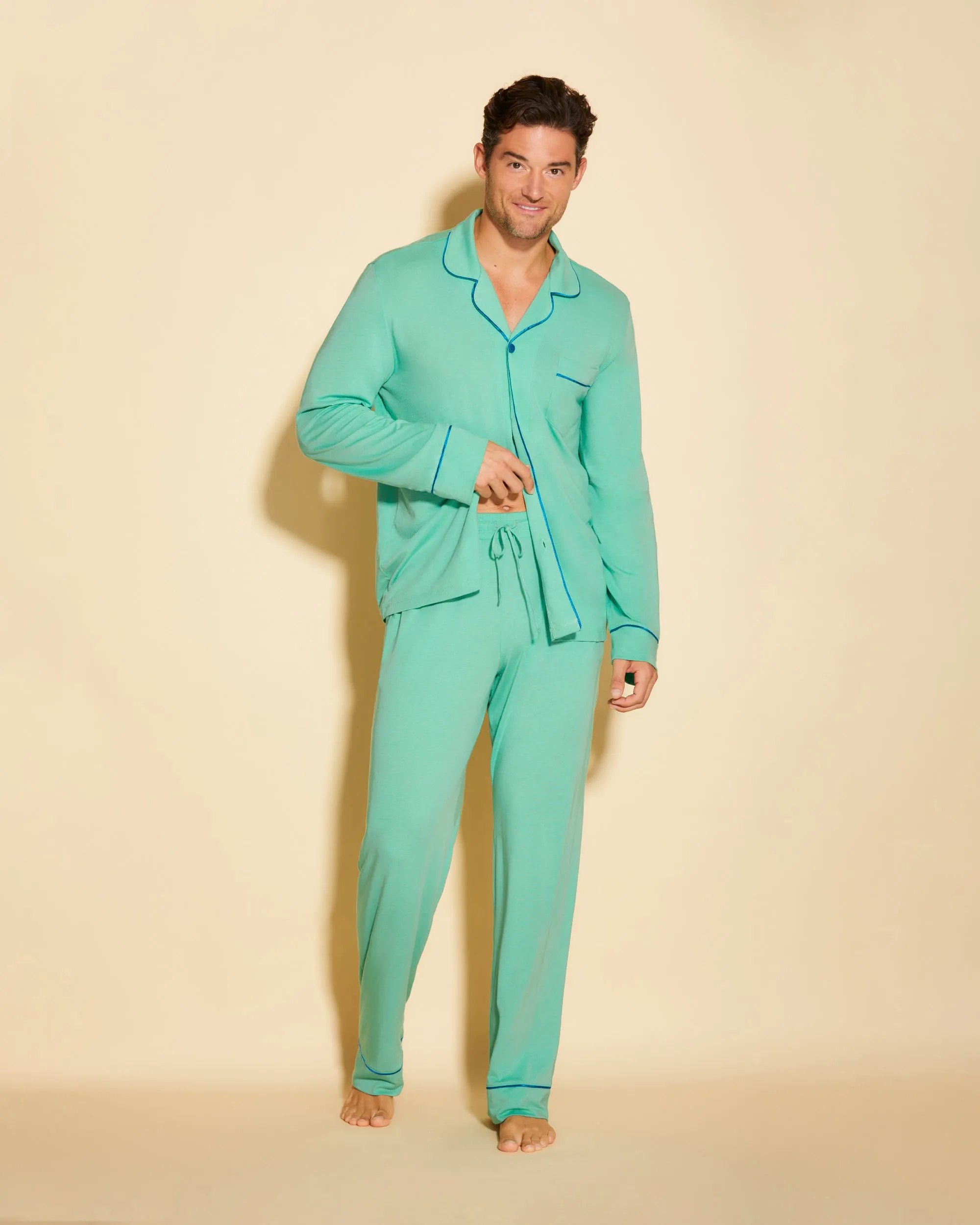 Men's Classic Long Sleeve Top & Pant Pajama Set