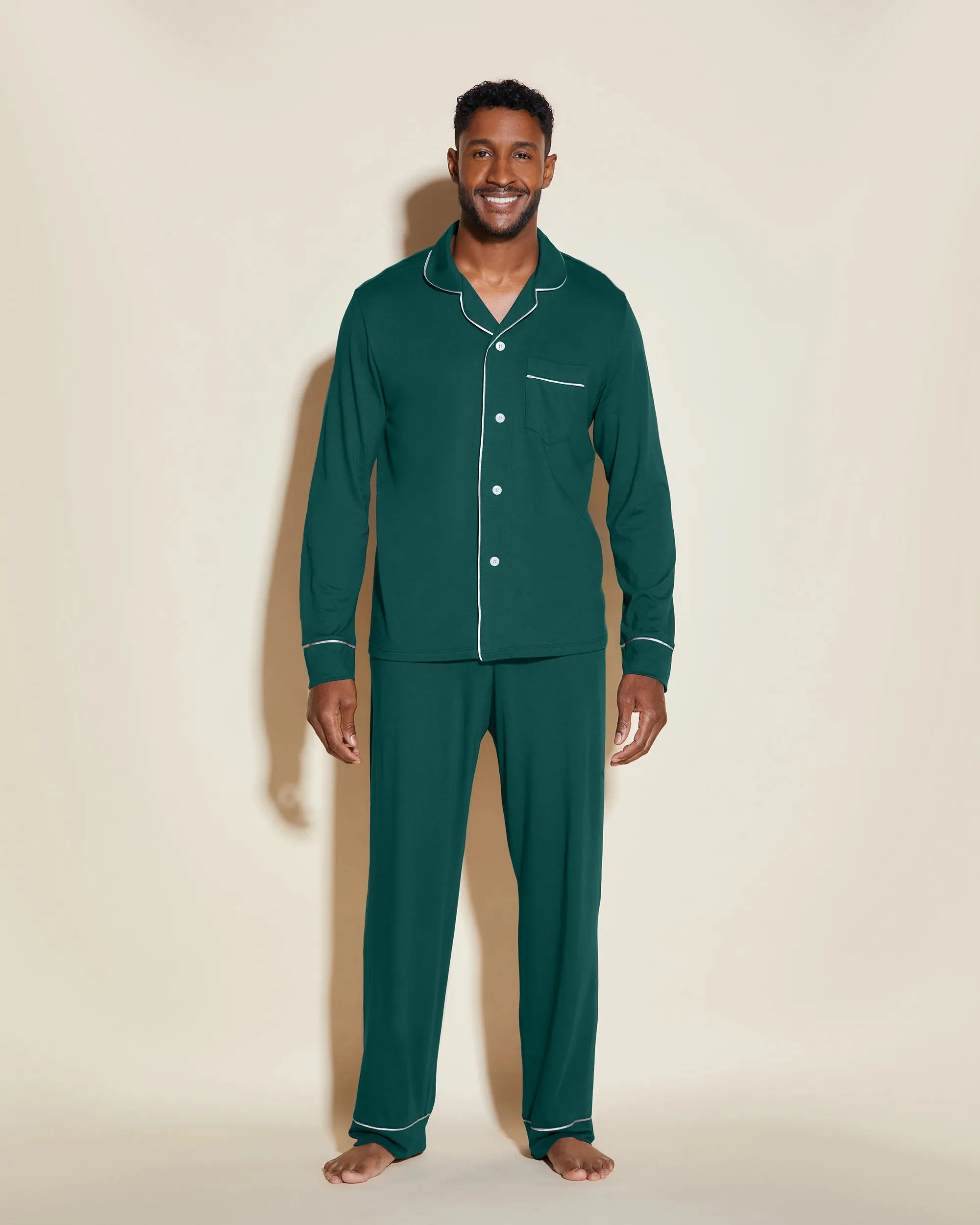 Men's Classic Long Sleeve Top & Pant Pajama Set