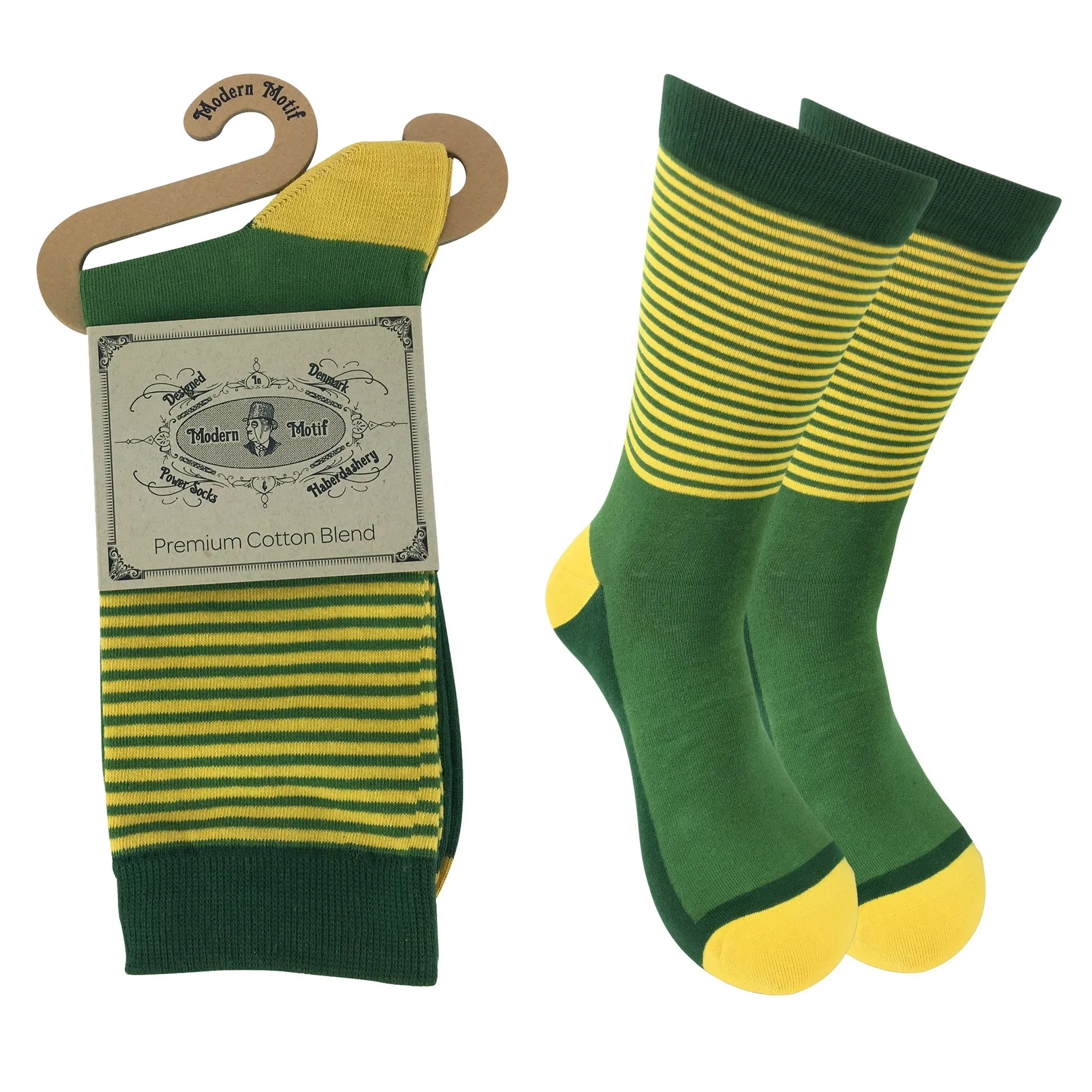 Mens Colorful Cotton Fun Casual Fashion Stripe Socks Collection-Single Pairs
