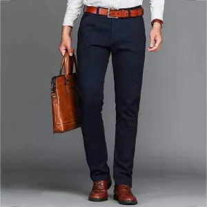 Mens Cotton Business Straight Pants
