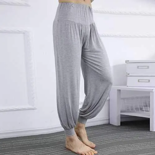 Mens Large Size High Waist Soft Loose Casual Bloomers