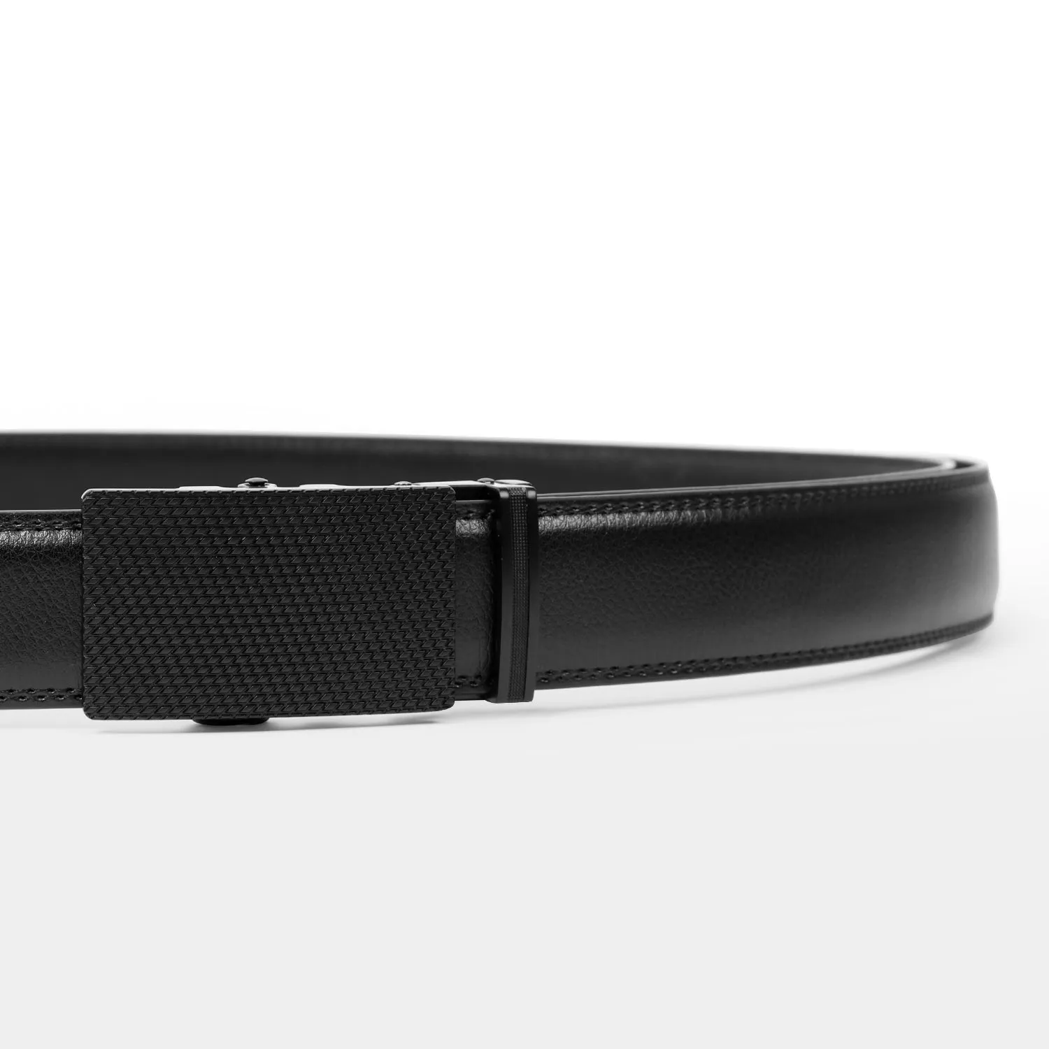 Men's Leather Ratchet Dress Belt with Automatic Buckle in Gift Box by JASGOOD