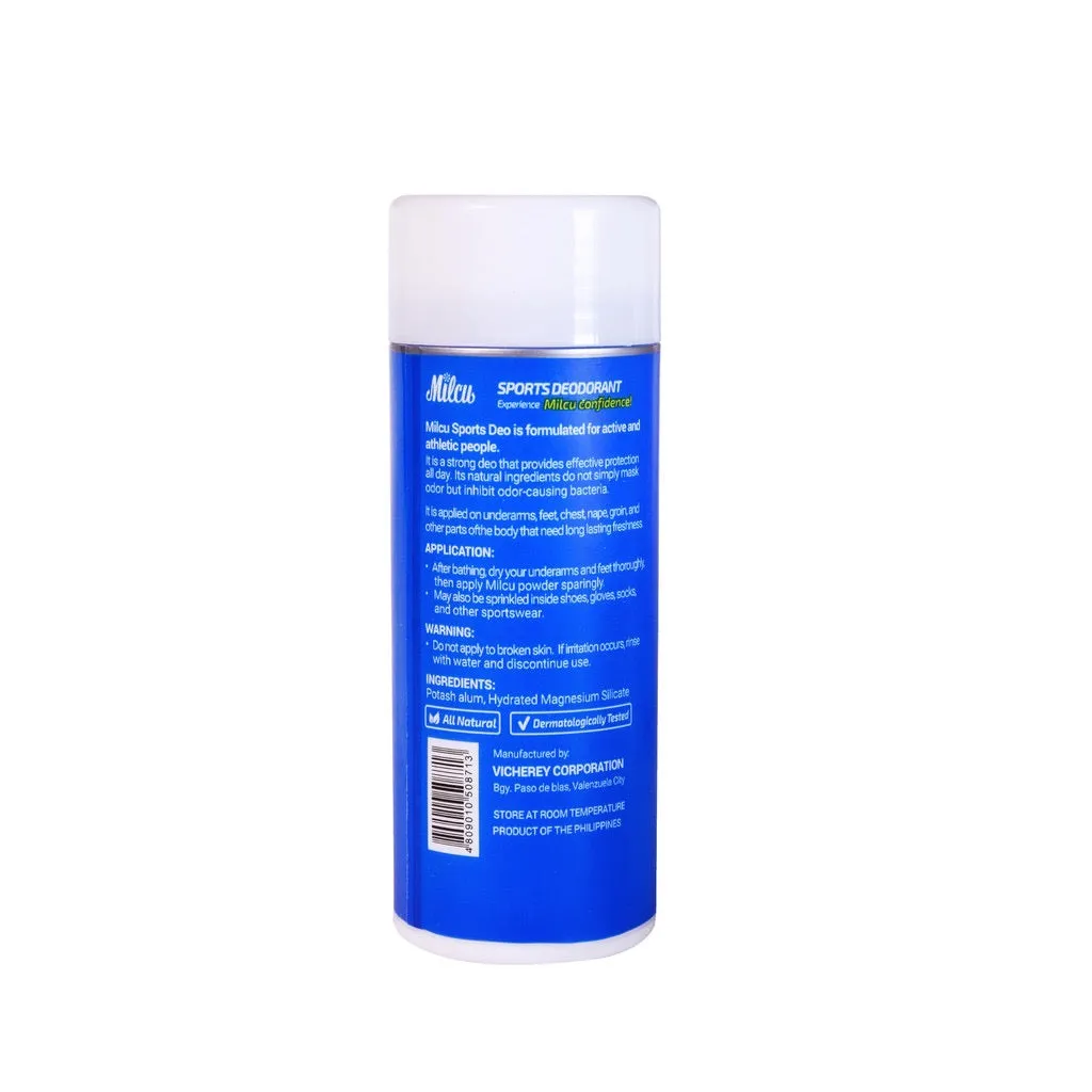 MILCU Sports Deodorant Underarm & Foot Powder 80g