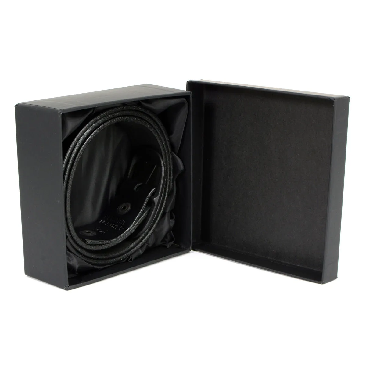 Milwaukee Leather MP7112 Men's We The People Black Leather Belt w/ Interchangeable Buckle - 1.5 inches Wide