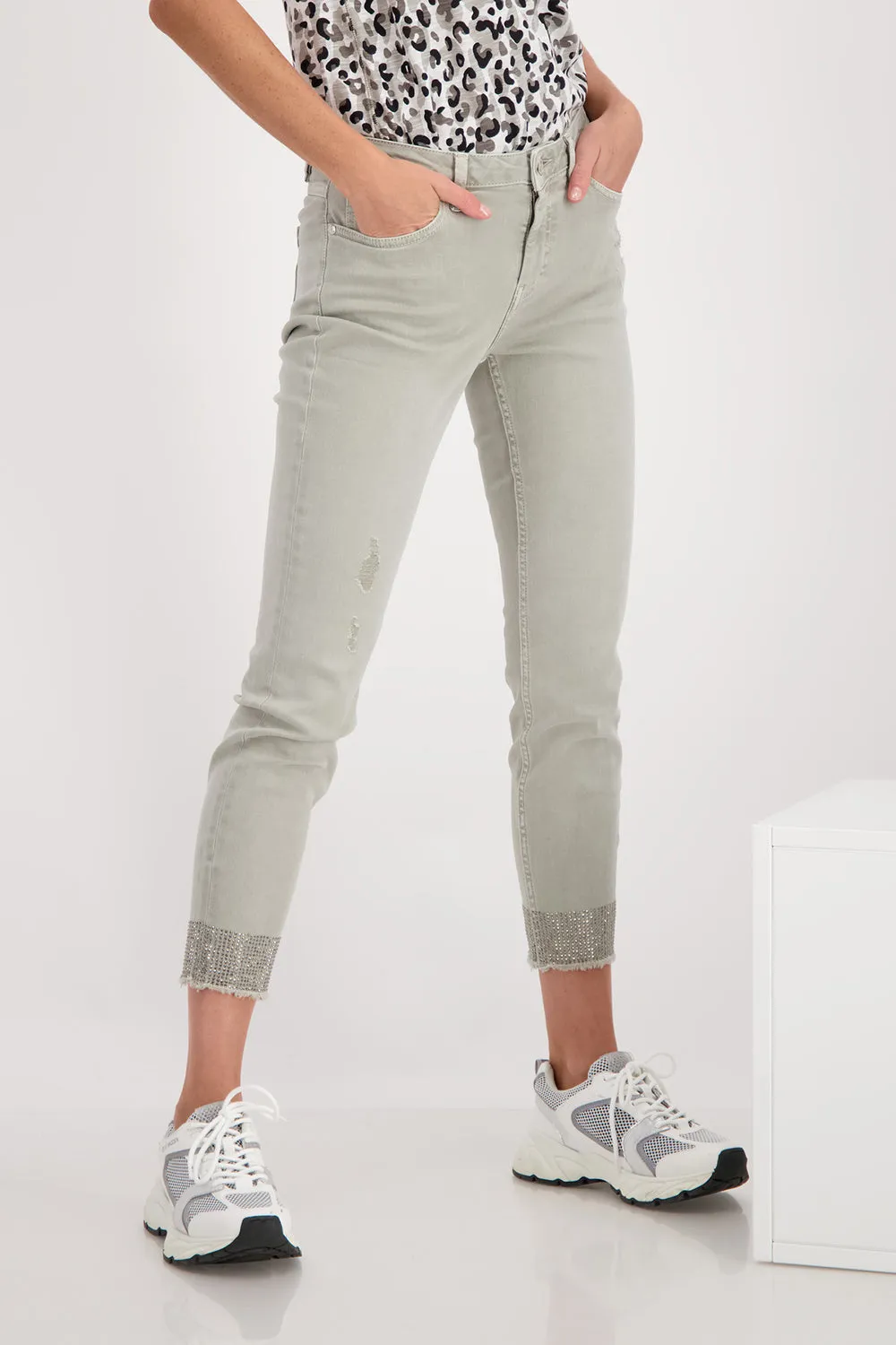 Monari Jeans with Rhinestone Embelishment M407445