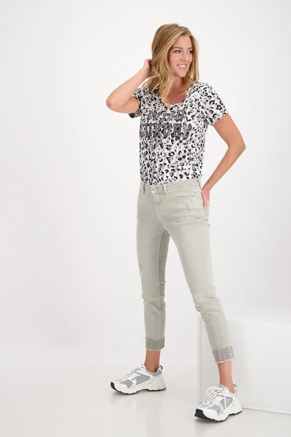 Monari Jeans with Rhinestone Embelishment M407445