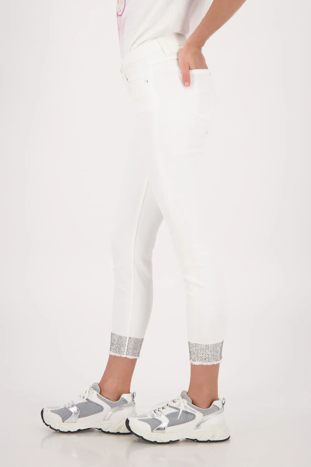 Monari Jeans with Rhinestone Embelishment M407445