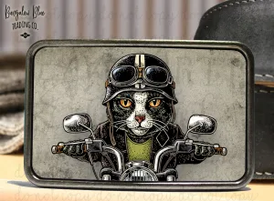 Motorcycle Cat Belt Buckle