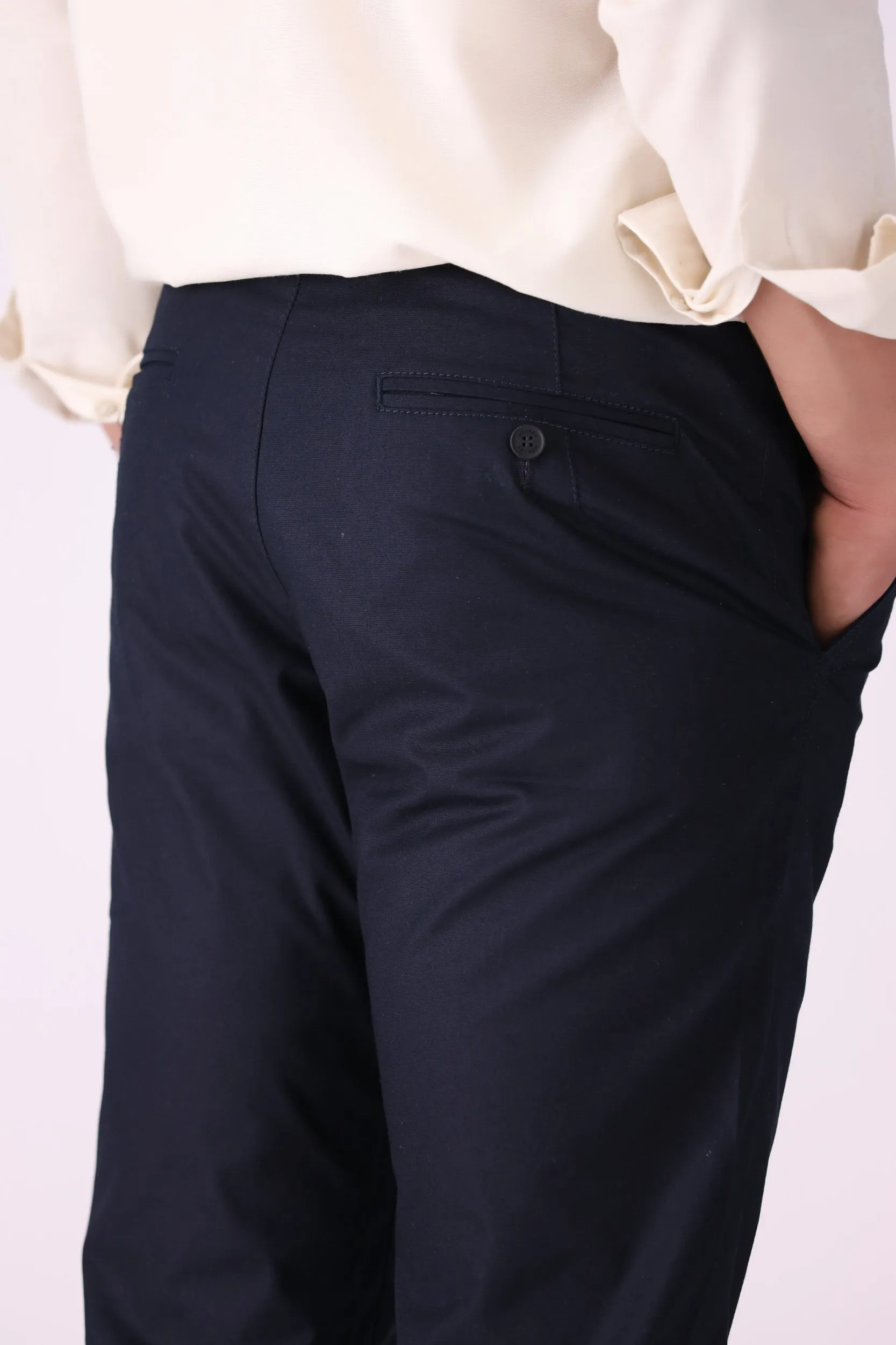 Navy Blue Cotton Pant