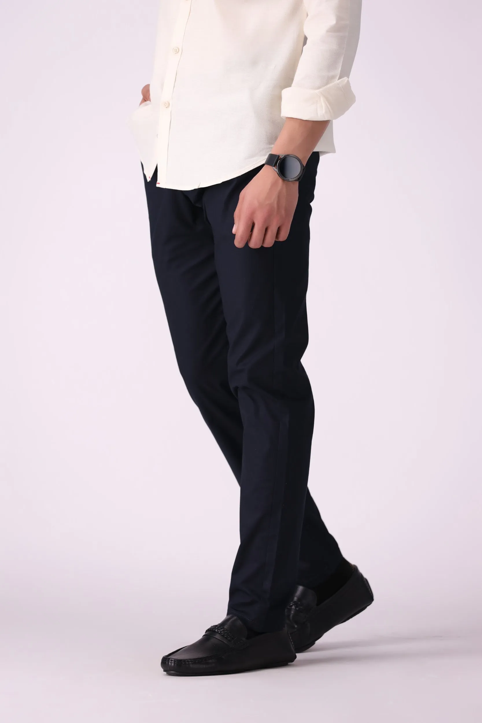 Navy Blue Cotton Pant