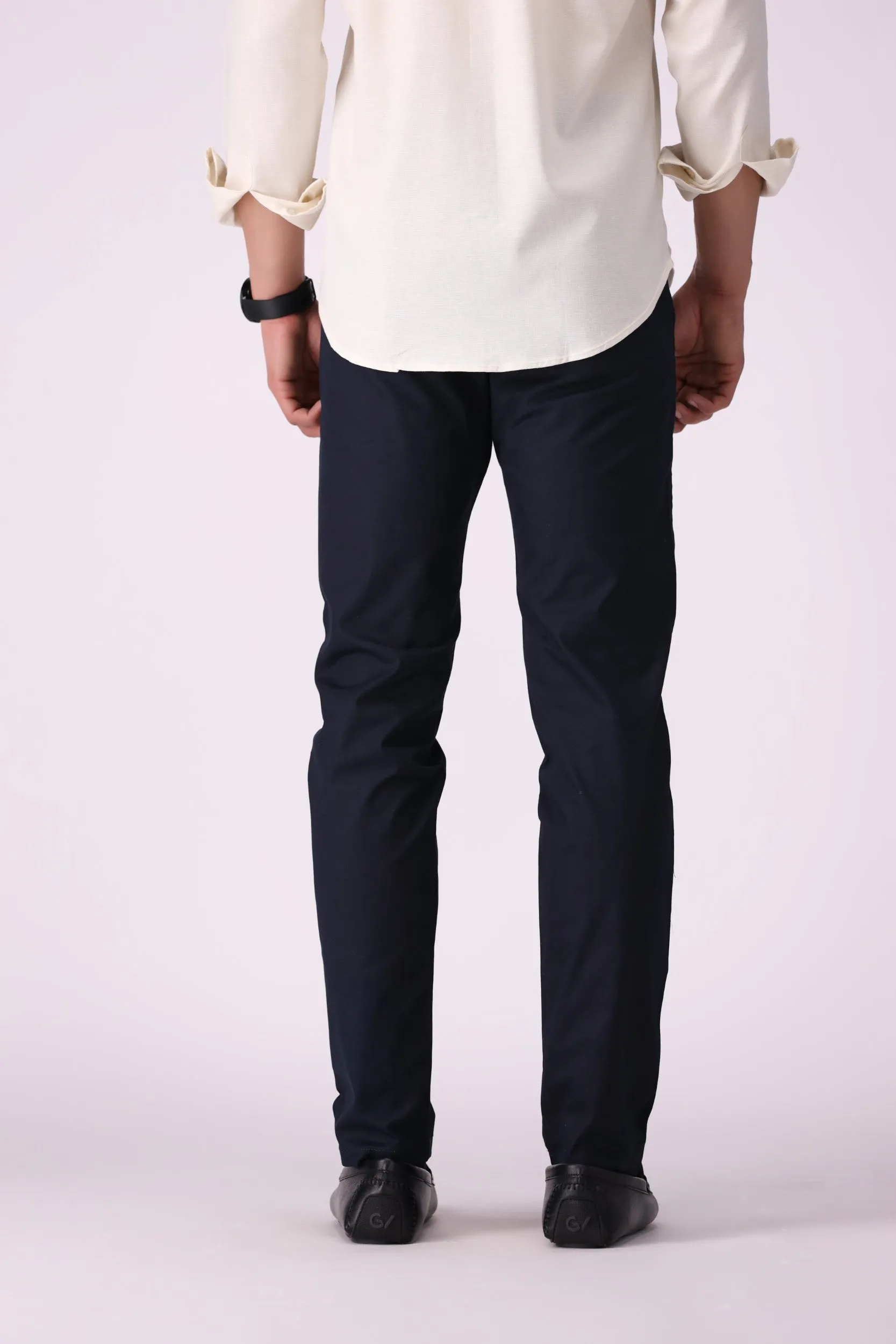 Navy Blue Cotton Pant