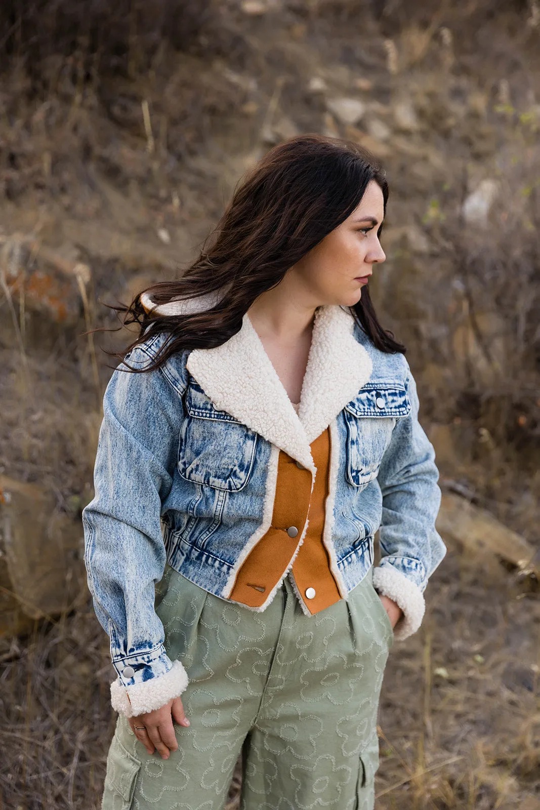 Nevada Denim and Suede Jacket