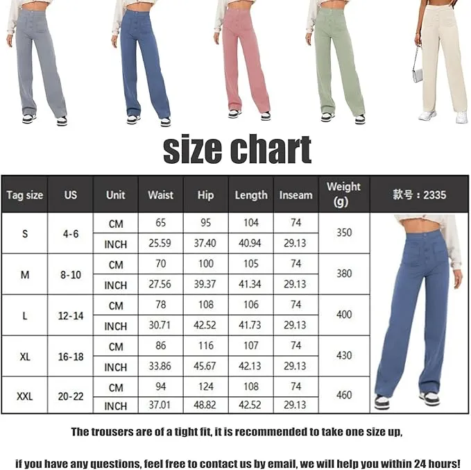 NEW Flexipants - Women's Casual High Waist Stretch Pants, Straight Leg Flexi Pants for Women Grey Sz XL
