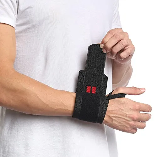 Nivia 11041 Cotton Thumb Wrist Support (RED)
