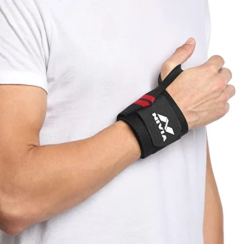 Nivia 11041 Cotton Thumb Wrist Support (RED)