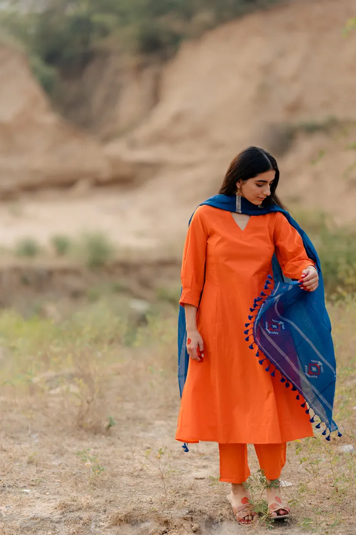 Orange Kurta Set