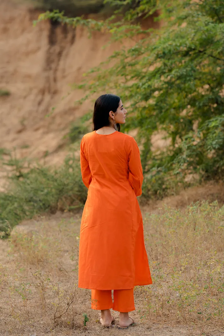 Orange Kurta Set