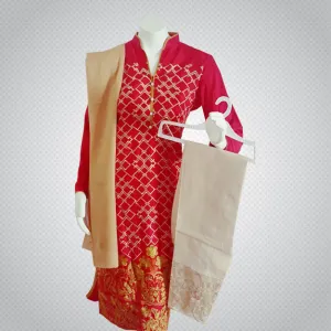 Pakistani Indian Women 3 Pieces Embroidered Cotton Lawn Dress