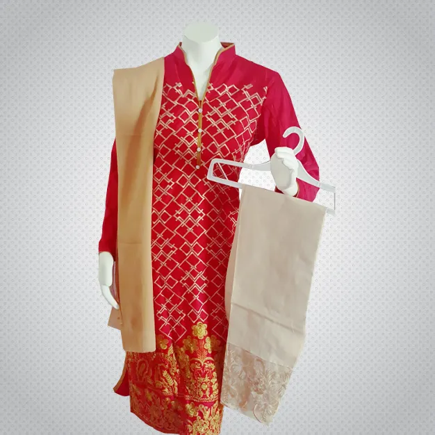Pakistani Indian Women 3 Pieces Embroidered Cotton Lawn Dress