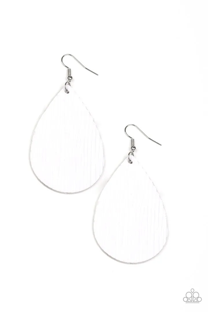 Paparazzi Natural Resource Earrings White