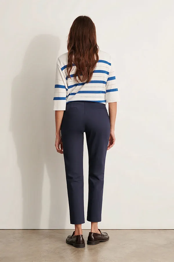 PICO11 NAVY STRAIGHT TROUSERS