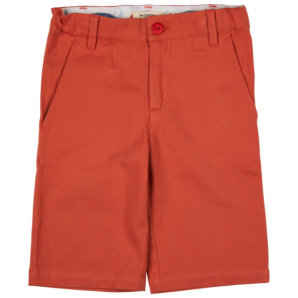 Pigeon Organics Chino Shorts Orange SS25
