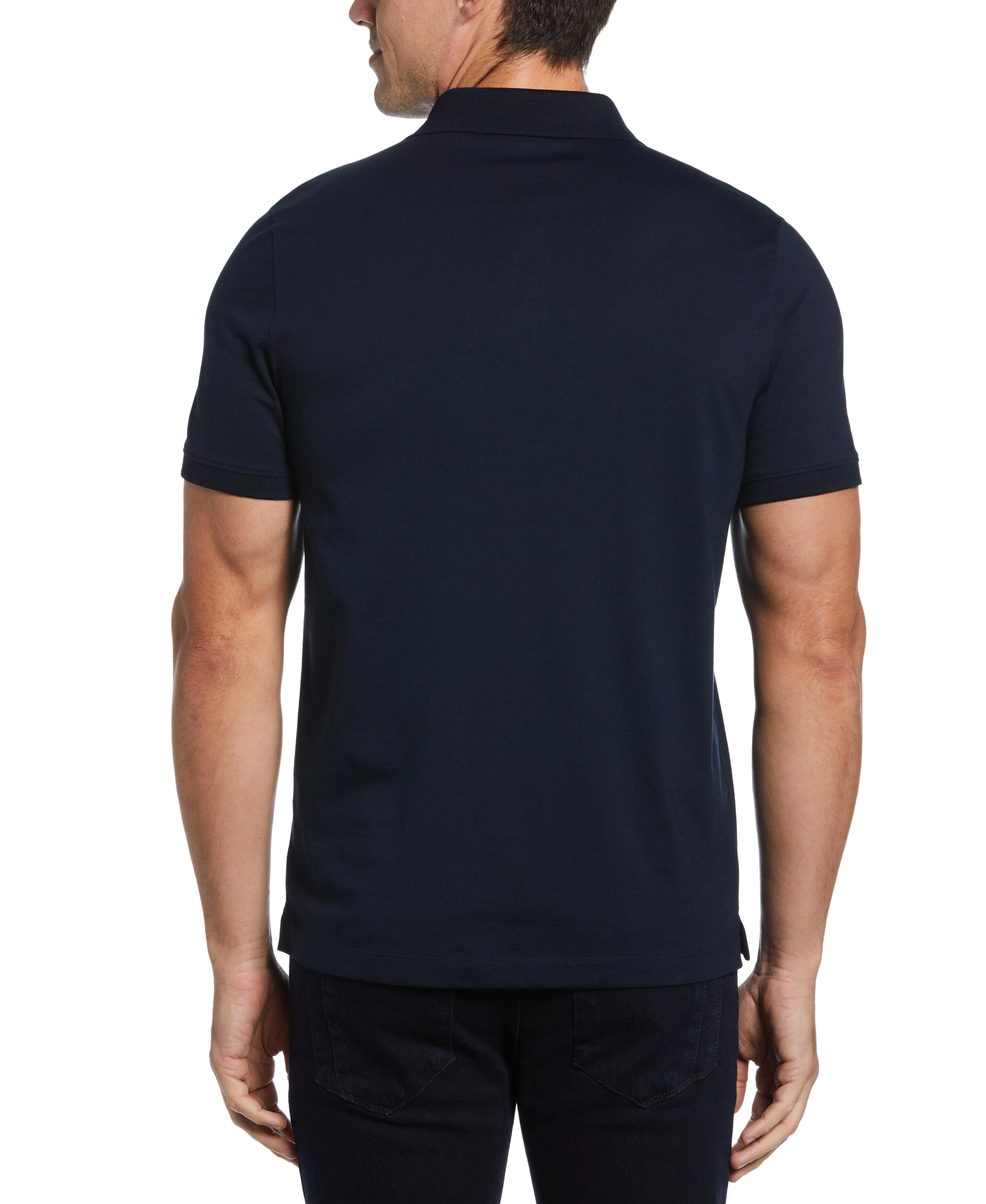 Pima Cotton Blend Color Block Polo