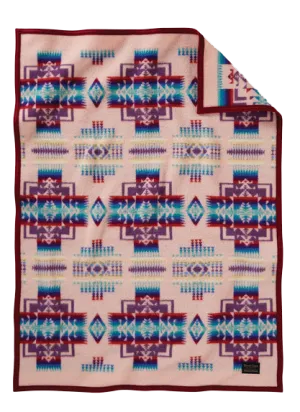 Pink Chief Joseph Muchacho Crib Baby Blanket by Pendleton, Pink