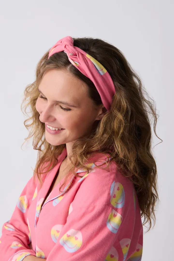 PJ Salvage Flannel Pyjamas Keep on Smiling Hot Pink