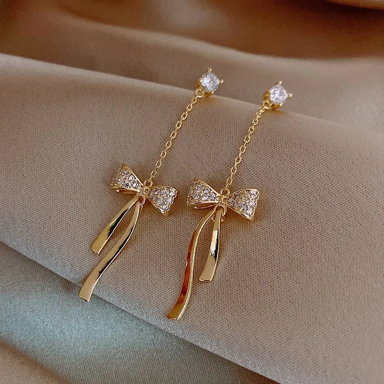 Plush bow Inspired Trendy earrings