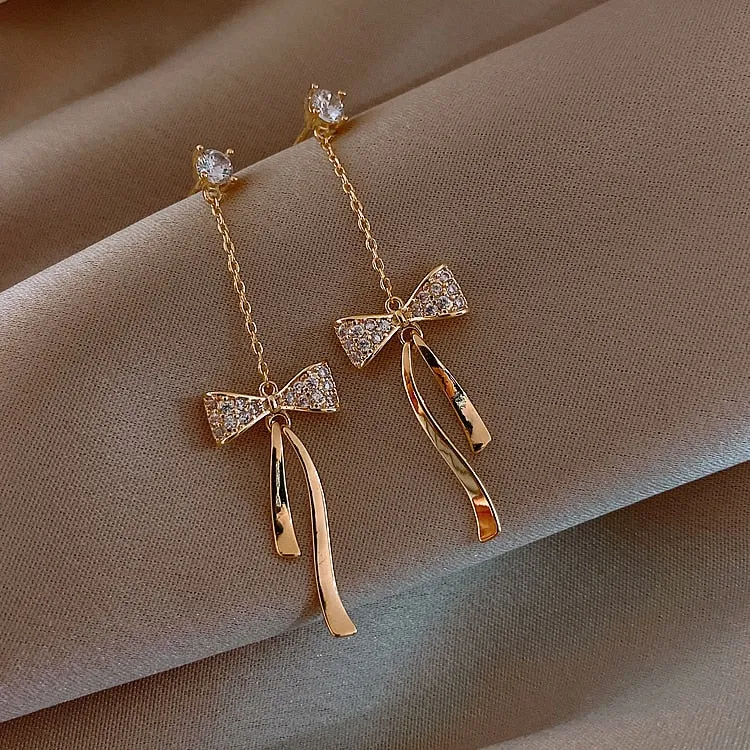 Plush bow Inspired Trendy earrings