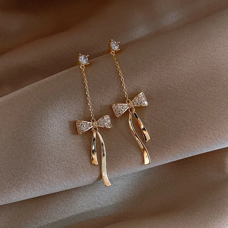 Plush bow Inspired Trendy earrings