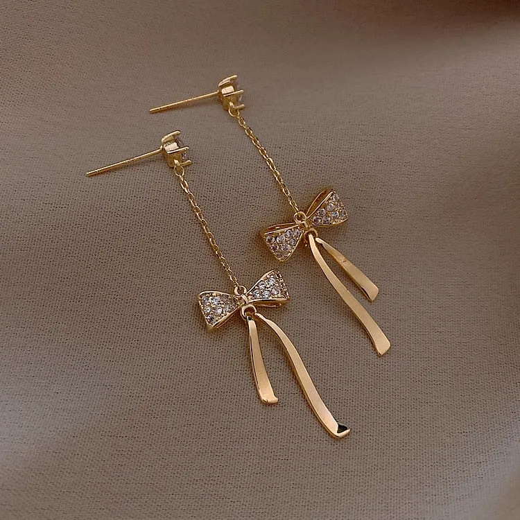 Plush bow Inspired Trendy earrings