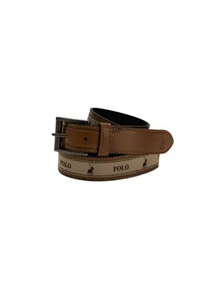 Polo Alessandro Coated Leather Belt Tan