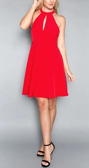 Red Fit and Flare Dress
