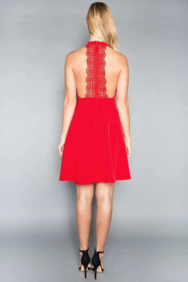 Red Fit and Flare Dress