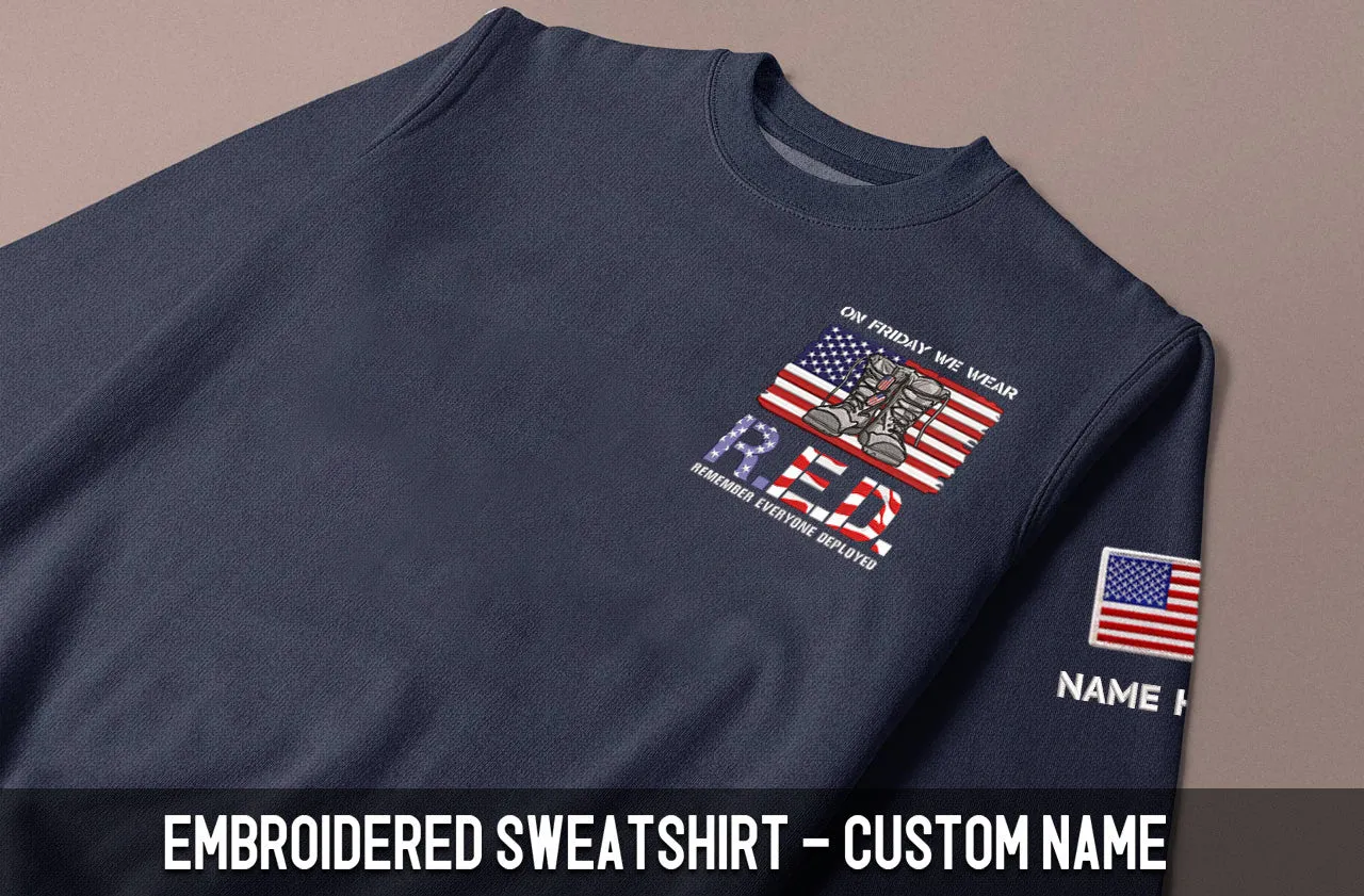 R.E.D Friday Remembrance Sweatshirt and Hoodie: Wear Red, Show Your Patriotism
