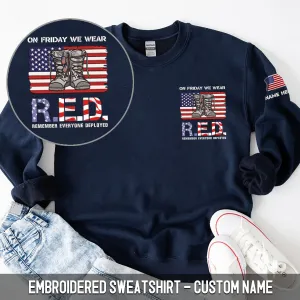 R.E.D Friday Remembrance Sweatshirt and Hoodie: Wear Red, Show Your Patriotism