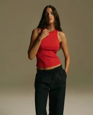 Rib Racer Vest Top - Classic Red