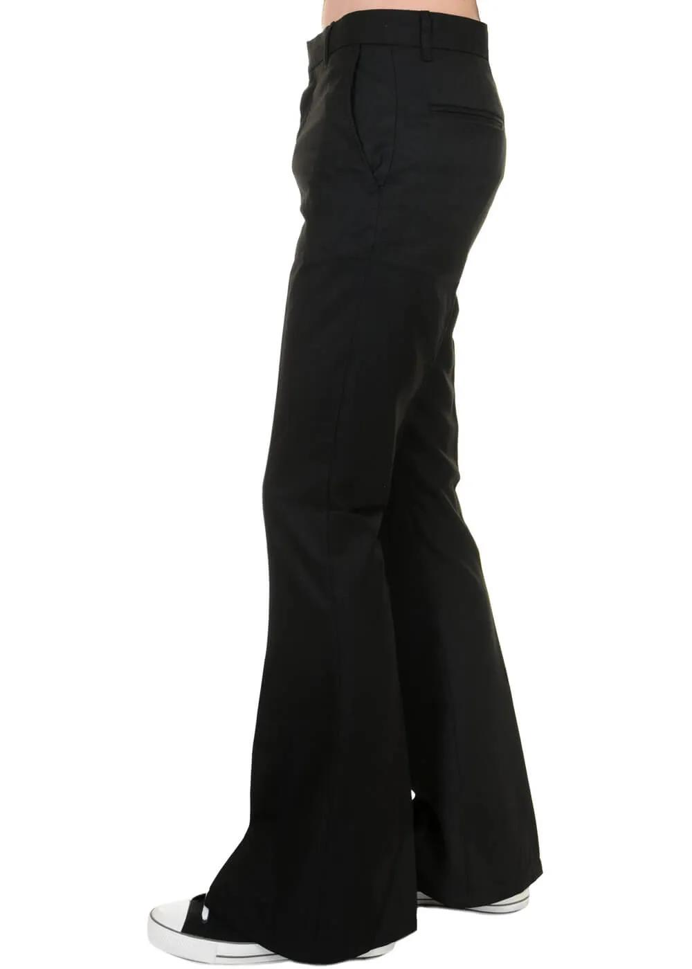 Run &amp; Fly Men's Presley 70's Flare Bell Bottom Pants Black