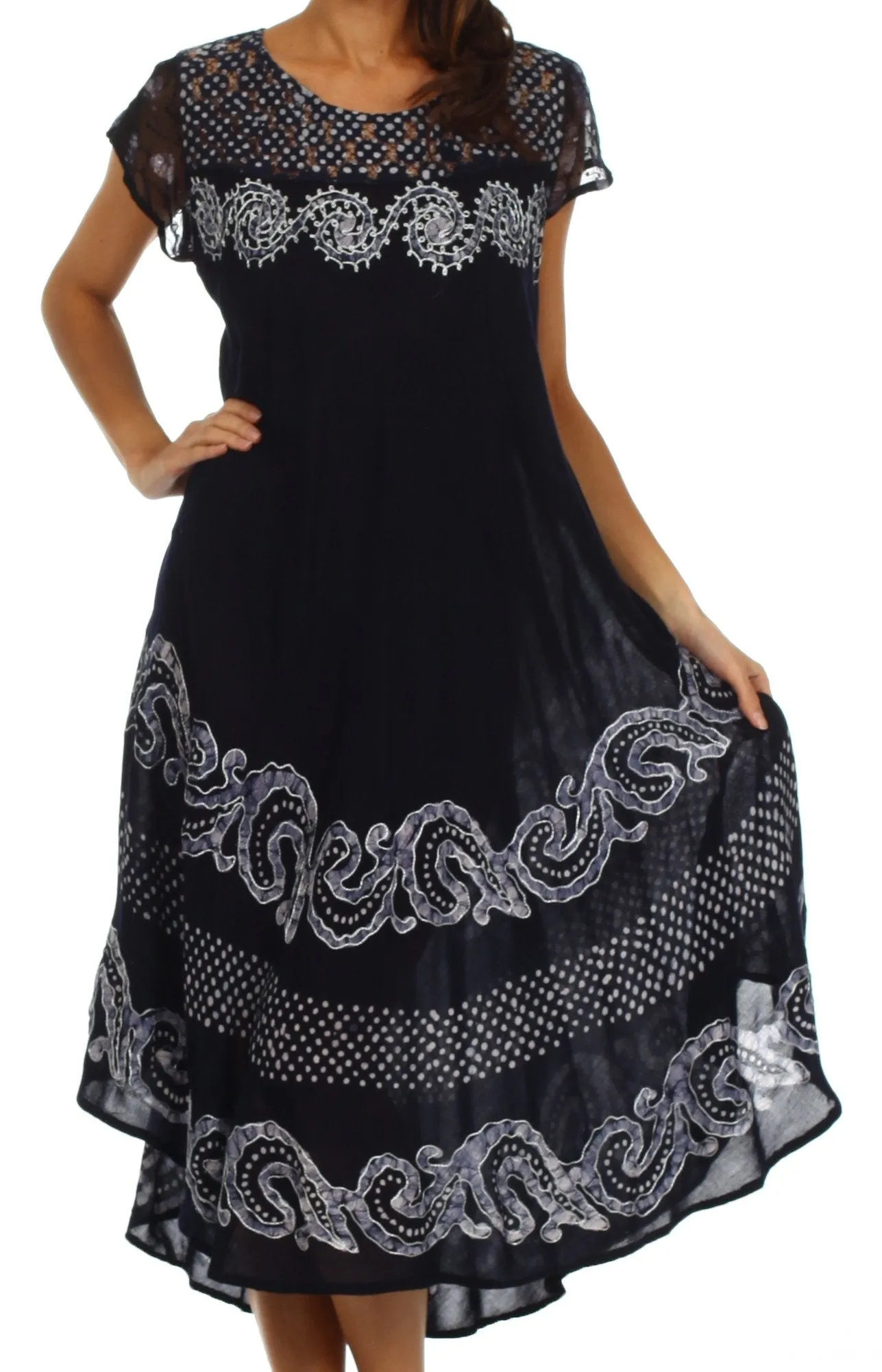 Sakkas Calista Embroidered Caftan Dress