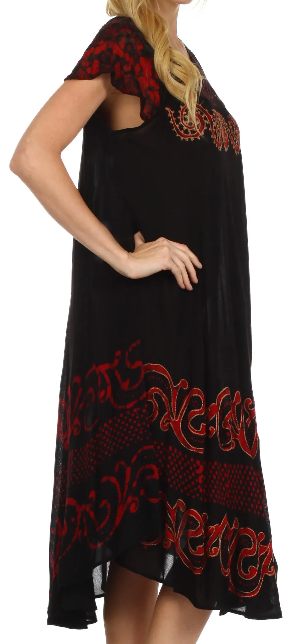Sakkas Calista Embroidered Caftan Dress