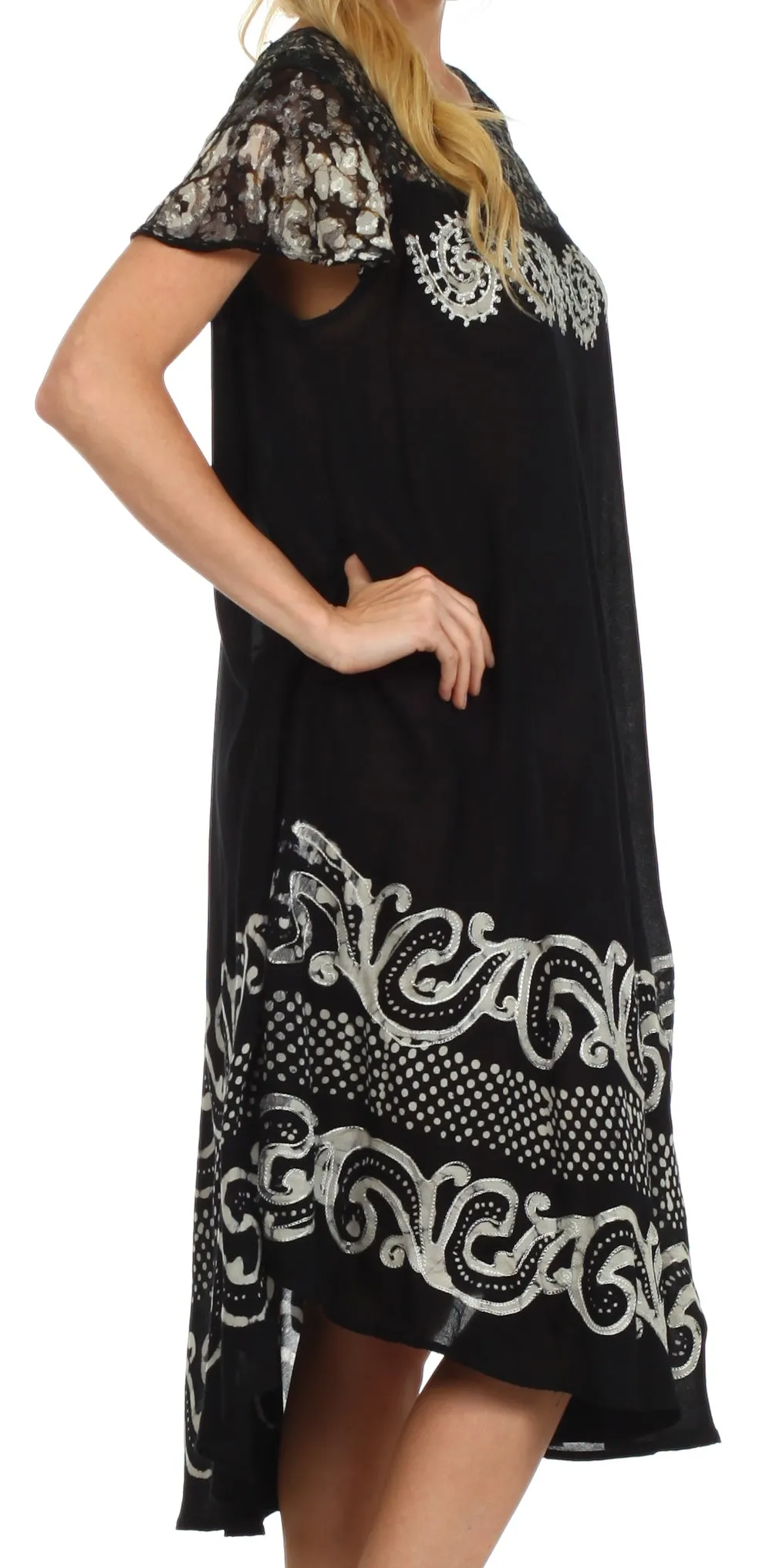 Sakkas Calista Embroidered Caftan Dress