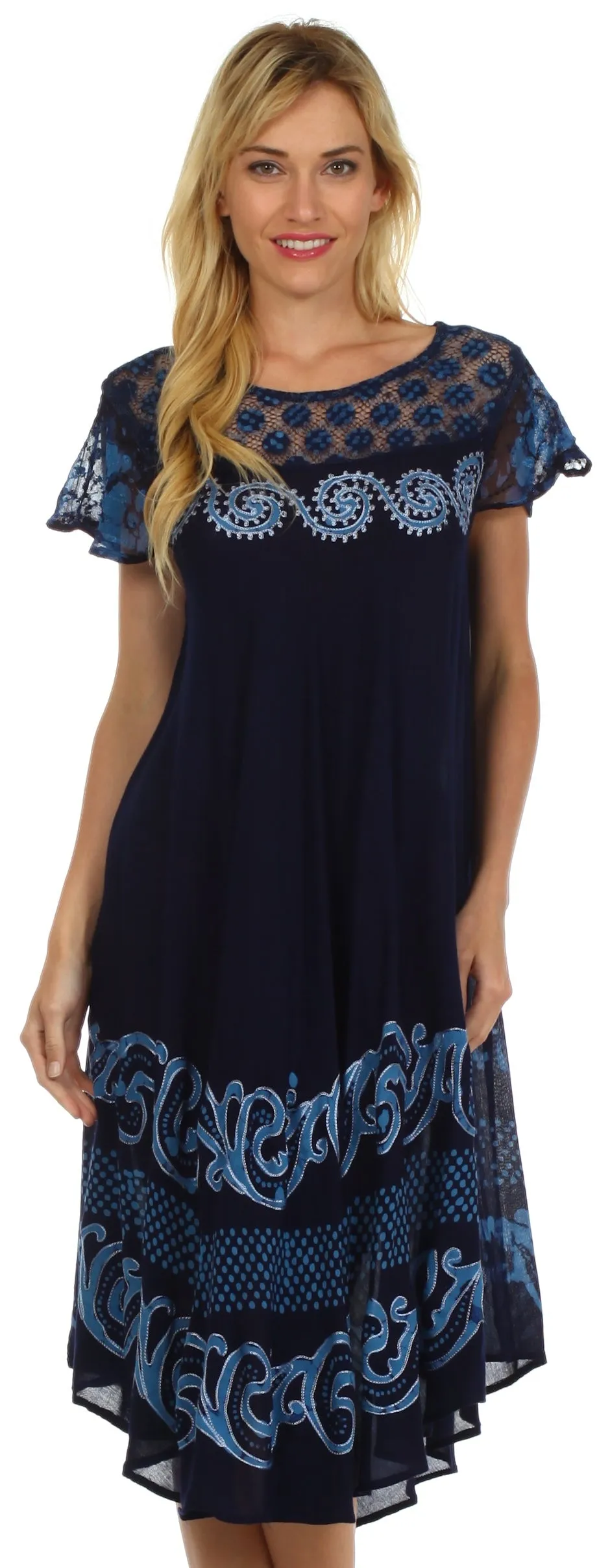 Sakkas Calista Embroidered Caftan Dress