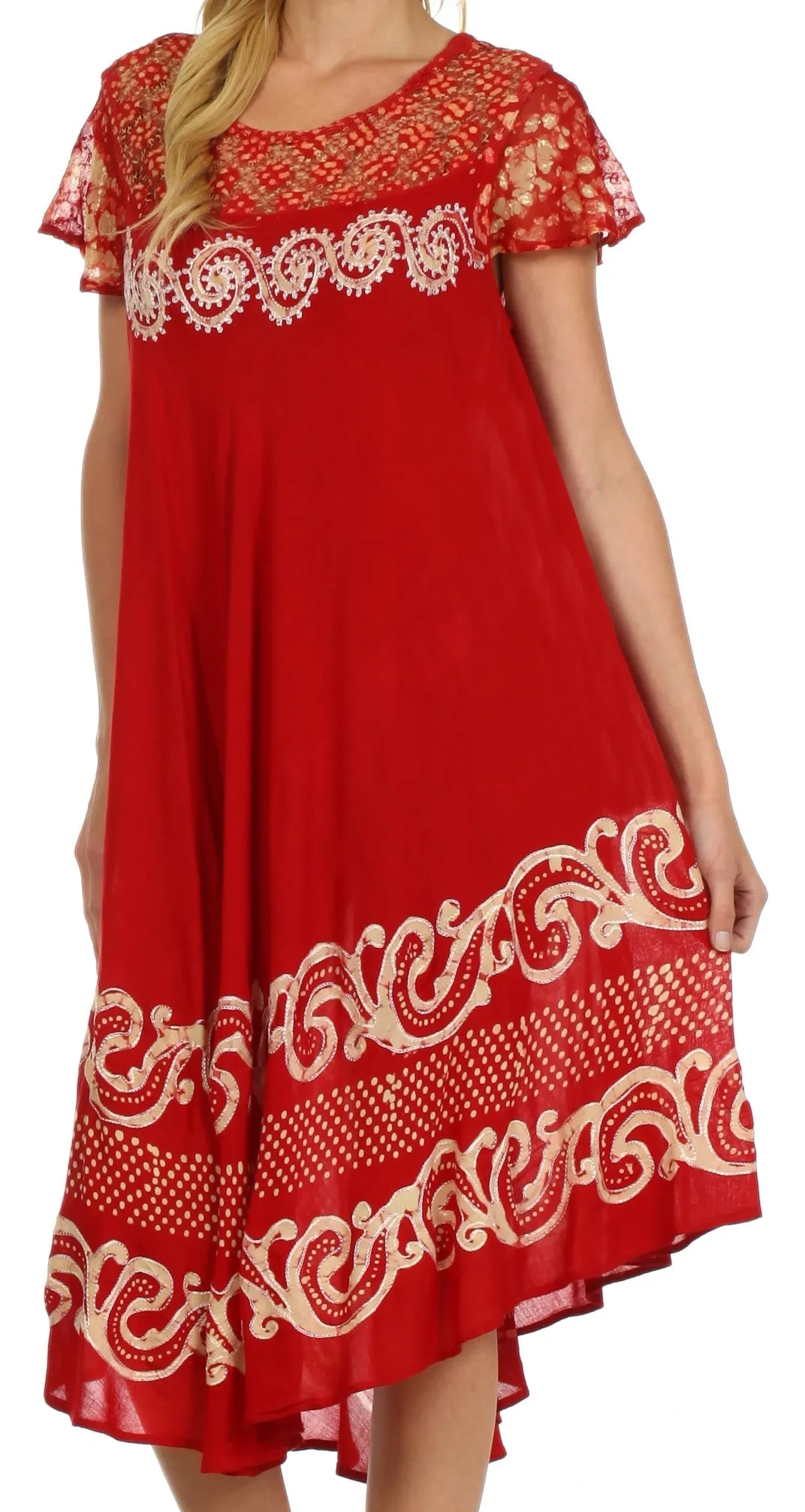 Sakkas Calista Embroidered Caftan Dress