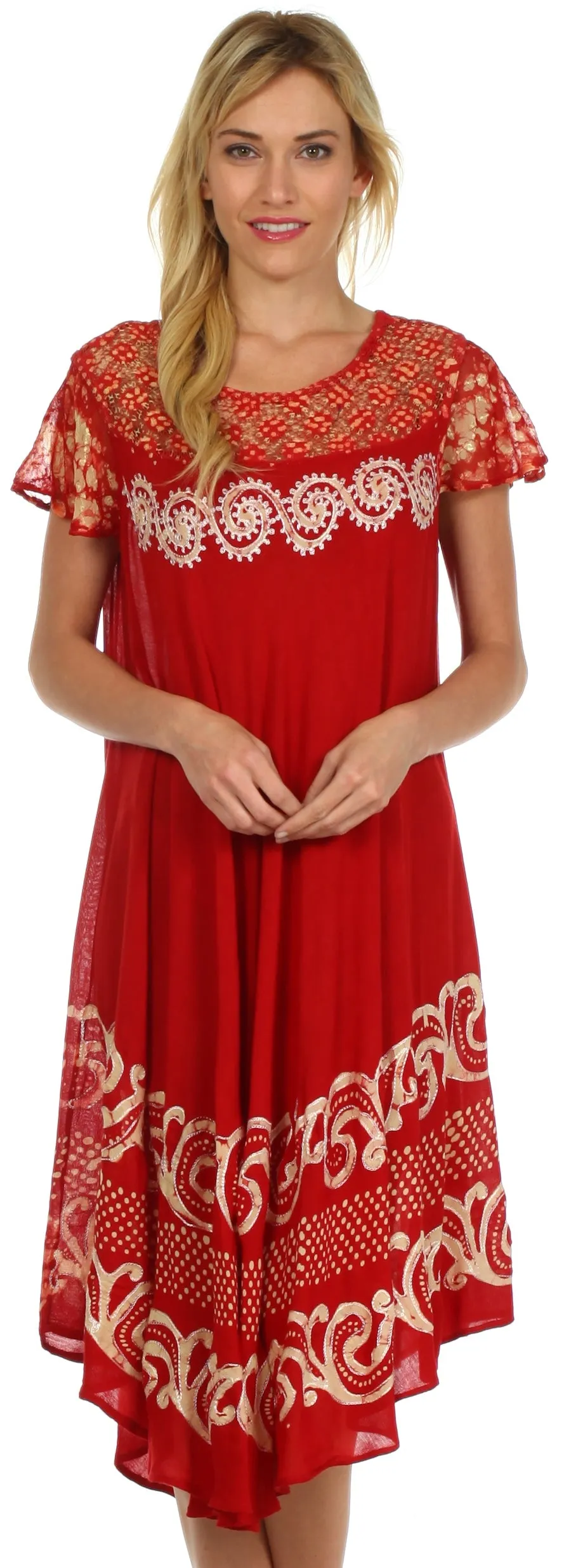 Sakkas Calista Embroidered Caftan Dress