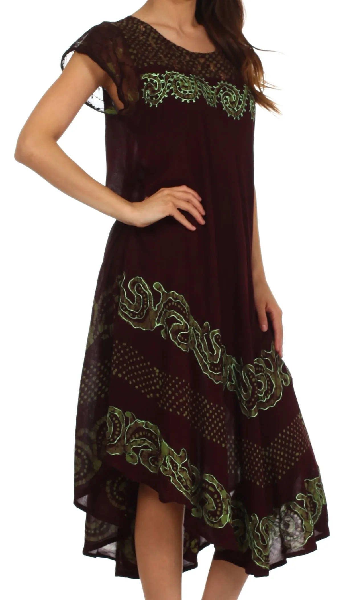Sakkas Calista Embroidered Caftan Dress