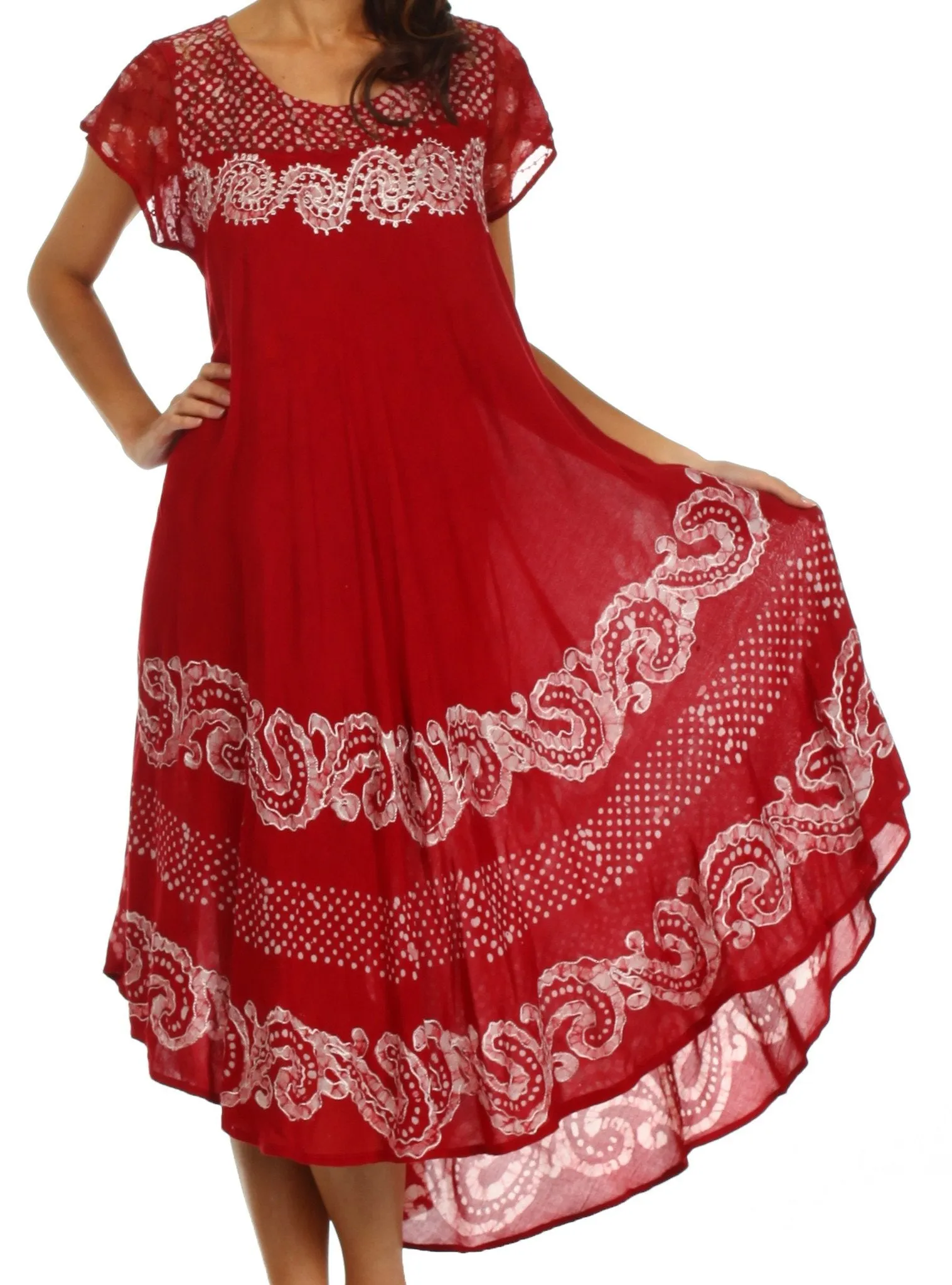 Sakkas Calista Embroidered Caftan Dress