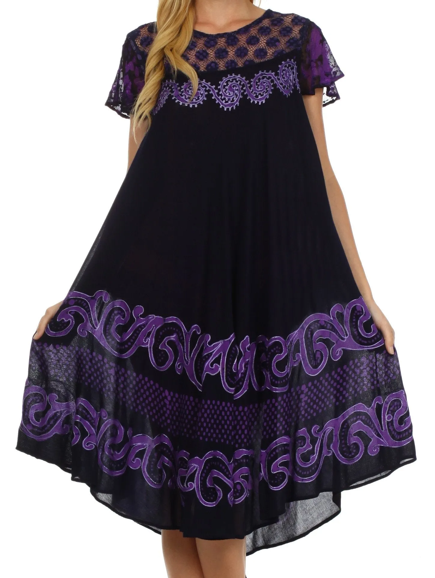 Sakkas Calista Embroidered Caftan Dress